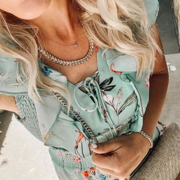 NWT stella & dot and MB on the mark mini statement necklace ~ one silver strand - Picture 4 of 5